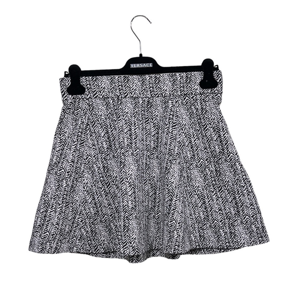 Theory Doreen Herringbone Skater Mini Skirt